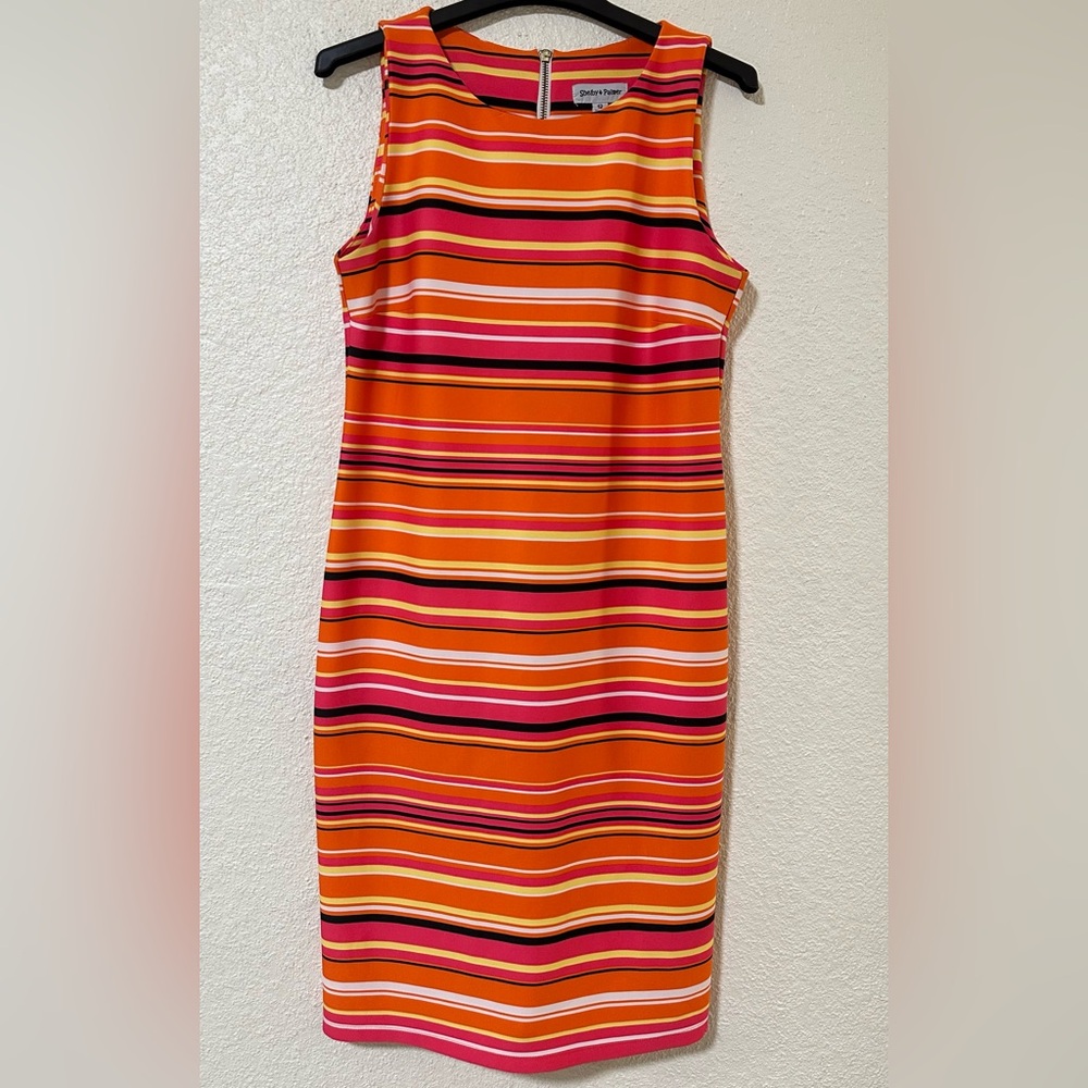 Shelby & Palmer Multicolor Striped Midi Dress